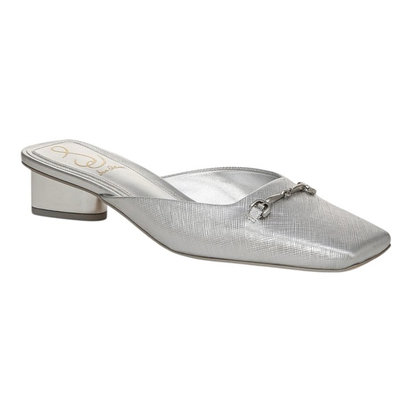 Sam Edelman Shoes - Sam Edelman Ollie Silver Metallic Mules – Size 8 – NIB